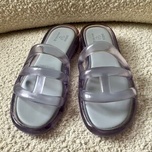Telfar x Melissa clear jelly sandals, size 8